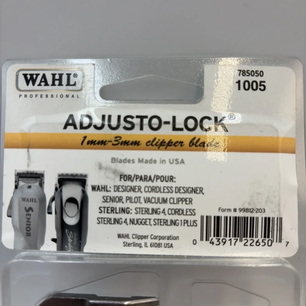Wahl 1005 Adjusto-Lock 3 Hole Clipper Blade For Designer Senior Pilot Sterling 4